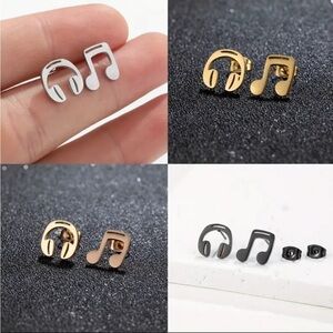 Music Stud stainless steel Earrings. Pick the version of your choice